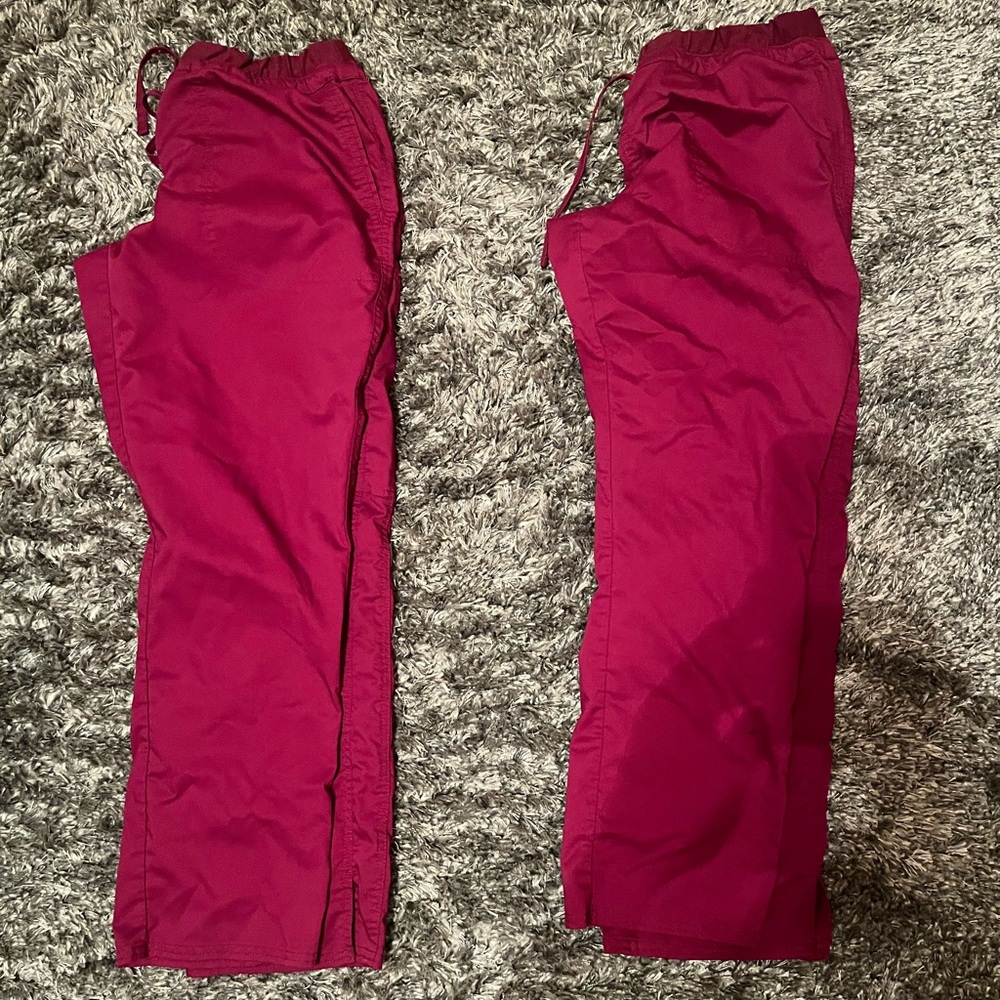 Women's Burgundy scrub pants
